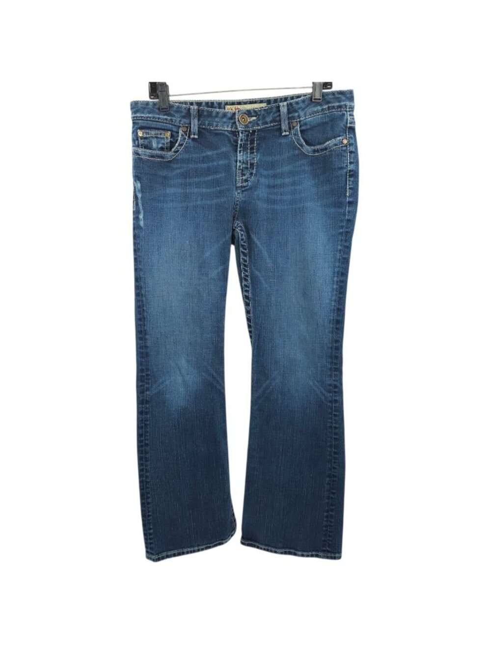 BKE Kate Bootcut Jeans 30 Stretch Regular Mid Rise Dark Wash Grunge Cyber Denim